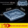 ZISIZ Disposable 4-Compartment Plastic Lunch Box
