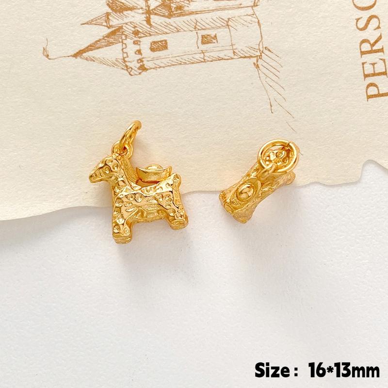 .1Stuks Schattige Gouden Kleur Pony Paard Bedels Hanger Voor Sieraden Maken Ketting Oorbellen Armband Sleutelhanger DIY Accessoires Benodigdheden