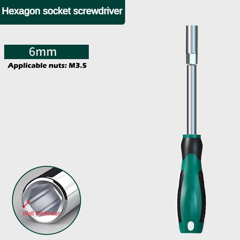 Hexagonal Socket Screwdriver 5-14mm Multi-size Wrenches Nut Driver for Automotive Mechanical Home Repair Hex Key Hand Tools