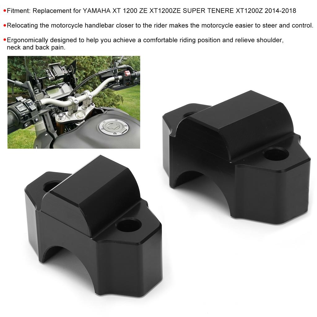 Handlebar Riser Mount Aluminum Alloy Replacement for SUPER TENERE XT1200 2014‑2018