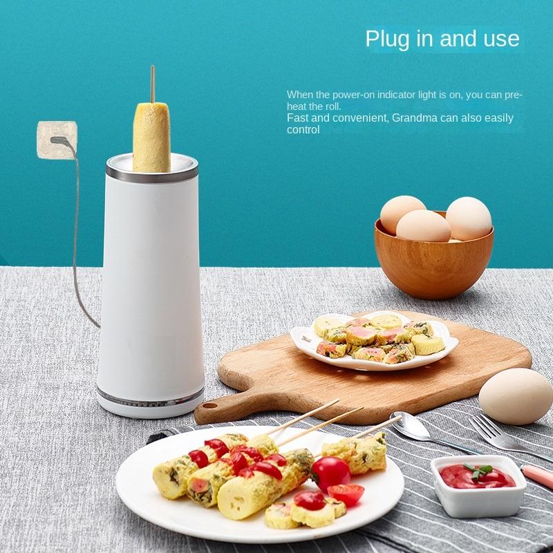 Macchina per la cottura di torte e involtini primavera 220V Mini macchina automatica per la cottura della colazione Macchina per salsicce e uova Macchina per torte e panini Tazza per il riscaldamento di hot dog