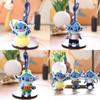 Plyšový přívěsek na klíče Stitch s designem košile s ananasem a květinou pro tašky a klíče
