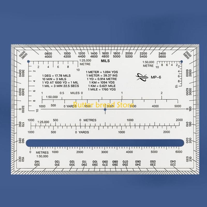 W89C Military Protractor Coordinate Scale Map Topographical Map Scale 1:5000 1:25000 China Mainland