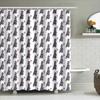 Cute Cat Shower Curtain Washable Waterproof Bathroom Decor Set Vintage Animal Pattern Home Textile Liner