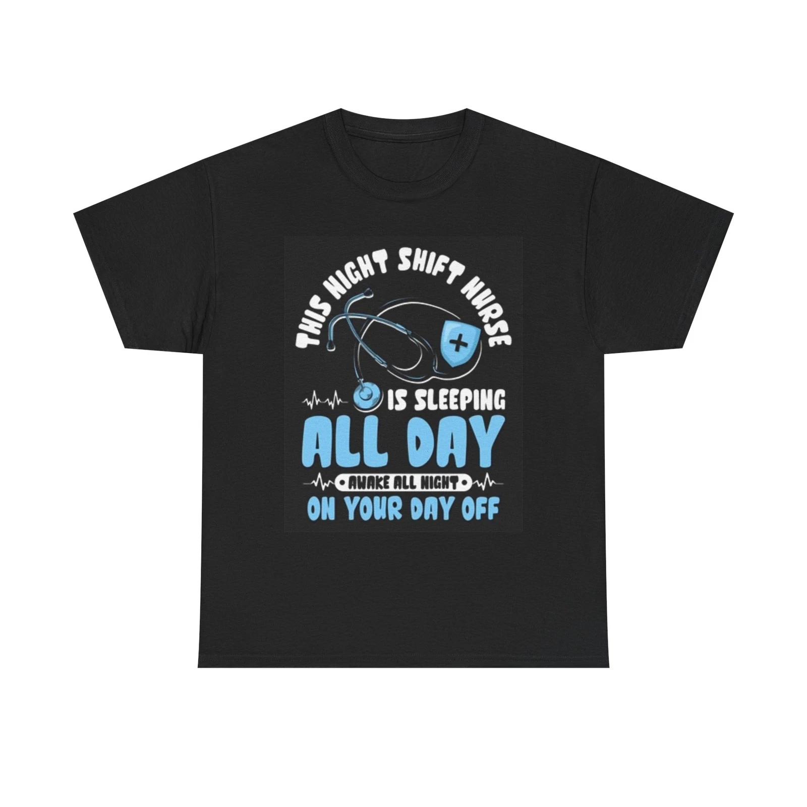 Men s and Women s T-shirts Night Shift Nurse Graphic XS
