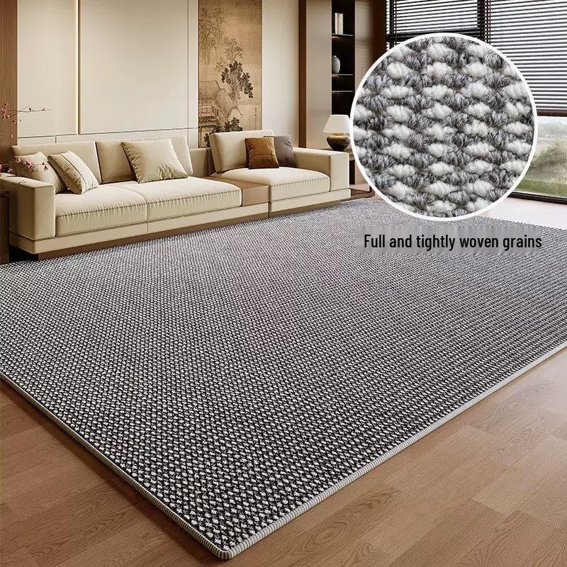 Vintage Style Dirt-Resistant Pineapple Ring Carpet - Imitation Jute Floor Mat for Living Room Photography & Bedroom Decor