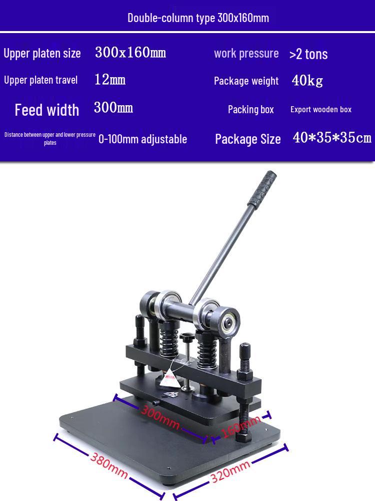 Compact Manual Die Cutter for Leather, Fabric, Paper, and Cardboard