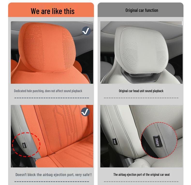 Lynk 08 Universal Suede Car Seat Cushion, Ventilated & Half-Wrap Design for All Seasons