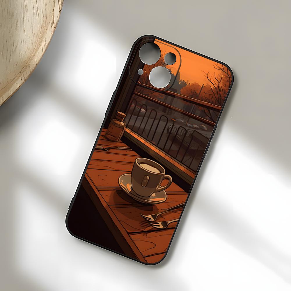 Coffee Art Phone Case For IPhone 17 Pro Max 15 Pro 16 14 Plus 12 13 Mini 11 Pro Shockproof Soft Cover