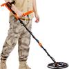 Waterproof Metal Detector, 12" Coil, Professional Rechargeable Gold Detector, 39-50 in Adjustable with LCD 7 Modes Advanced DSP Chip Bluetooth
