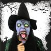 Atmungsaktive Halloween-Hexenmaske Kreative Hexenmaske mit Hut Halloween-Cosplay-Maske Cosplay-Requisiten