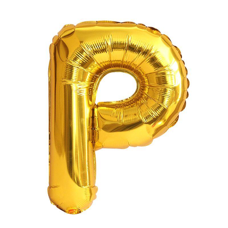 Elegant Gold Silver 16" Foil Letter Number Balloons For Birthday Party Decor