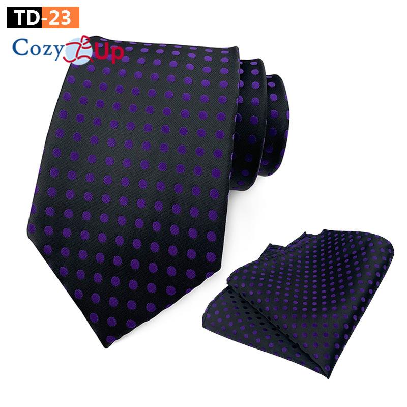 Herren Zweiteiliges Krawattenset Wave Point A Krawatte Manschettenknöpfe Business Fashion Taschentuch Paisley