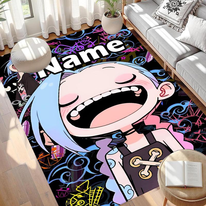 Custom Name Personalized Jinx Print Carpet, Versatile Home Decor Rug, for Playroom, Apartment, Balcony, Entryway, Hallway Gift