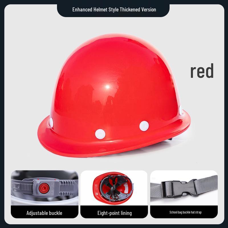 Järnhuvud Gong Förstärkt Stötsäker Säkerhetshjälm: Tjock, krossäker byggarbetsplats-huvudbonad med logotryck.