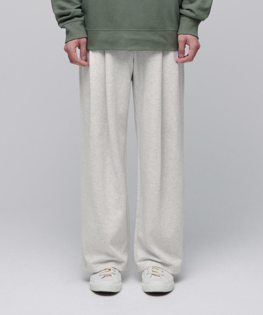 MUSINSA STANDARD Double Knit Two-Tuck Wide Lounge Sweatpants [Oatmeal]
