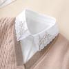 Women's Embroidered Apricot Cherry Blossom Collar with Sweater Base Shirt Versatile Detachable Decorative Chiffon Fake Collar