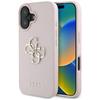 Guess Grained Big 4G Logo Small Classic Logo - Custodia Per Iphone 16 (Różowy)