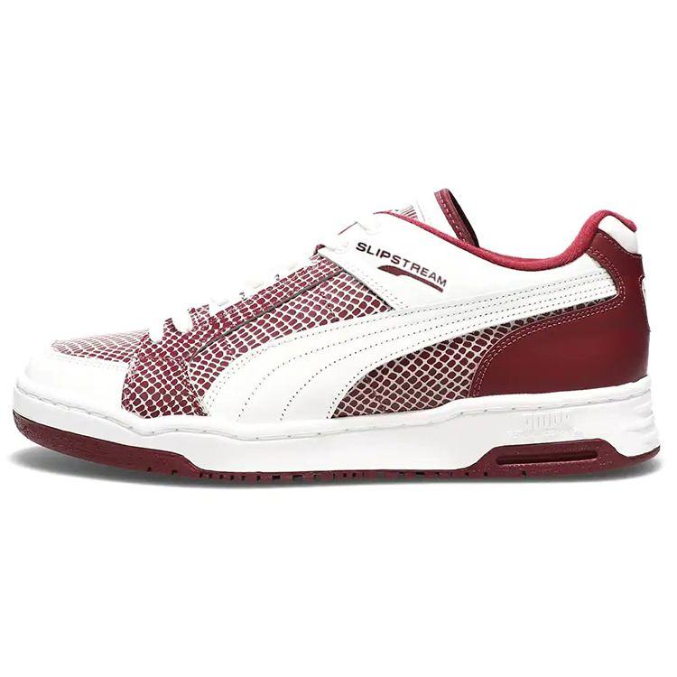 

Puma Slipstream Low Винтажные Повседневные Кроссовки Низкие Змеиный Принт Мужские Кроссовки Бордовый Белый 387211-02 42.5