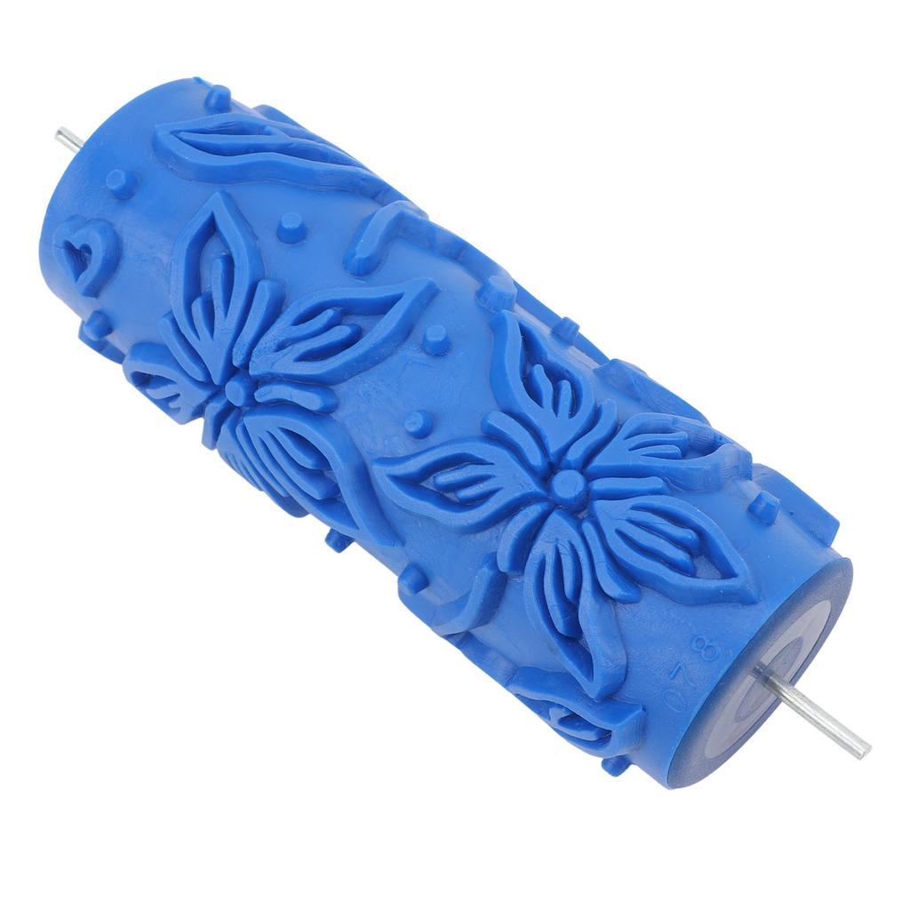 15cm Patterned Paint Roller Reusable Texture Rubber Roller Decorative Art Rubber Roller for Wall Office Chairs Old