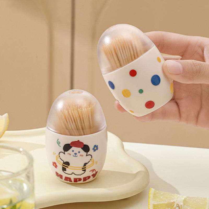 Portable Magnet Toothpick Box Wall-Mounted Object Finishing Box Toothpick Storage Case Classification Cotton Swab Container