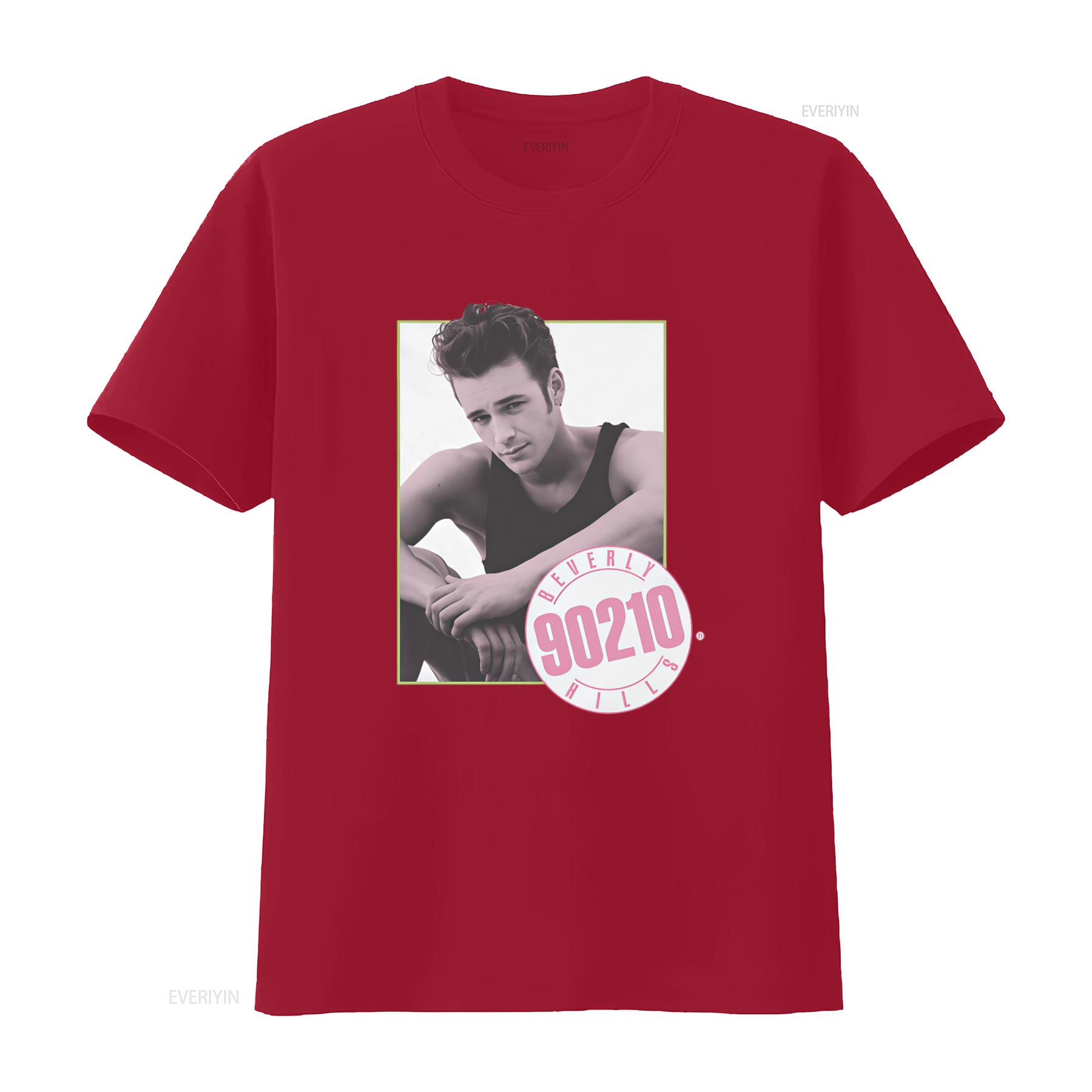 

BEVERLY HILLS 90210 Dylan Luke Perry In Character Adult Size Fashionable T Shirt vintage Washed Unisex homme designer clothes S