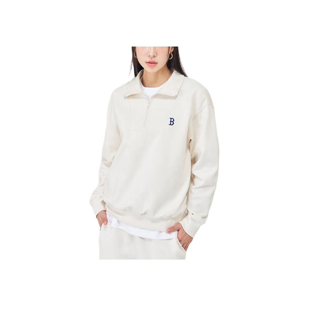 New MLB Sweatshirts Unisex Ecru 3AMTB0241-43CRD