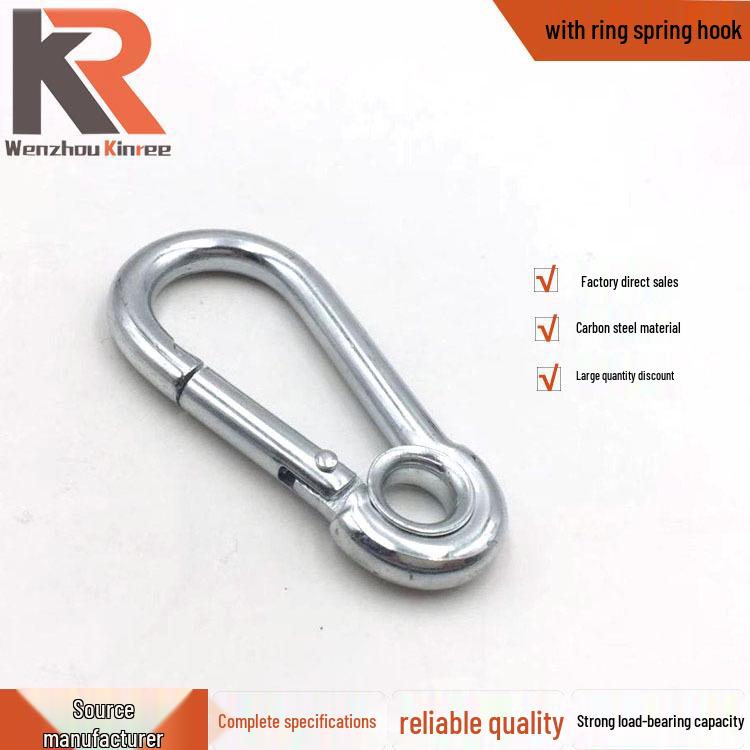 Galvanized Ring Eye Spring Hook Safety Buckle with Lifting Eye and Hook
