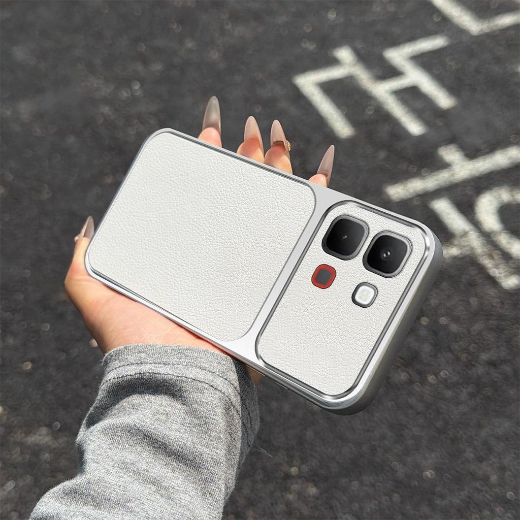 Coque pour Infinix NOTE Edge Transform to 17 Series Design Coque en Cuir de Luxe avec Cache Fenêtre Grande Caméra