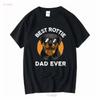Funny Rottweiler Dad Design For Men Grandpa Rottie Quote T Shirt Vintage Washed Comfortable Streetwear Homme Breathable