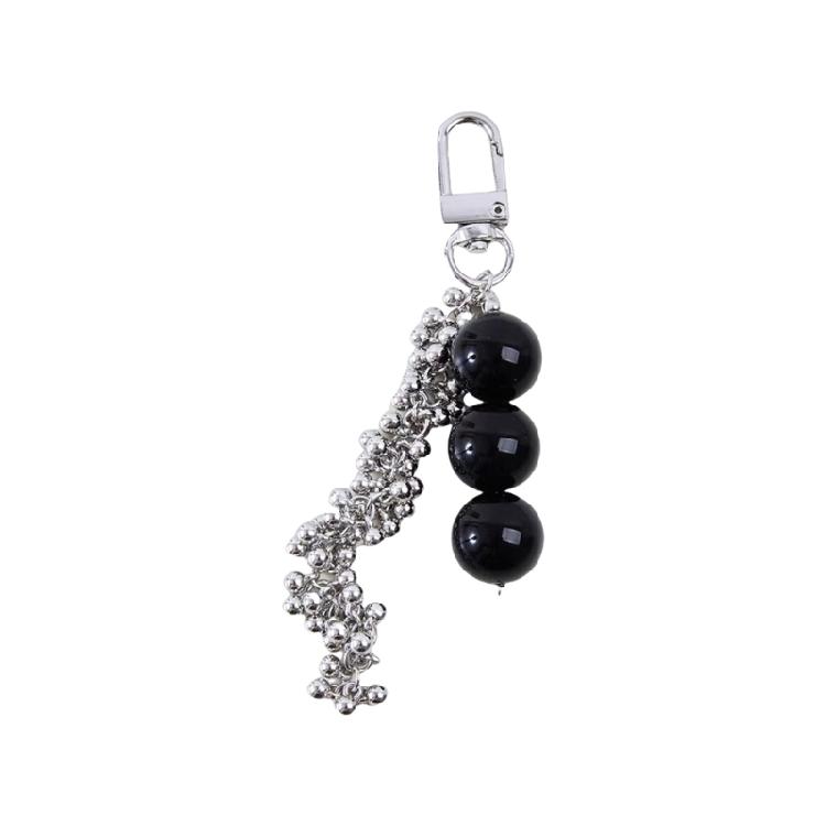 Fashion Forward Keychain Accessory Stylish Beads Keyring Pendant Key Fob Bag Decorative Charm with Fringe Detailing