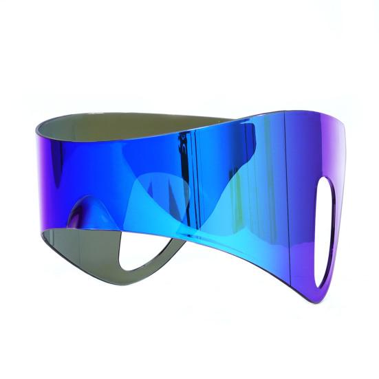 Punk Sunglasses Shield Masque Rectangle Sunglasses Men Women Steampunk Oversized Sunglasses for Daily Outfit Travel Outdoor Sports