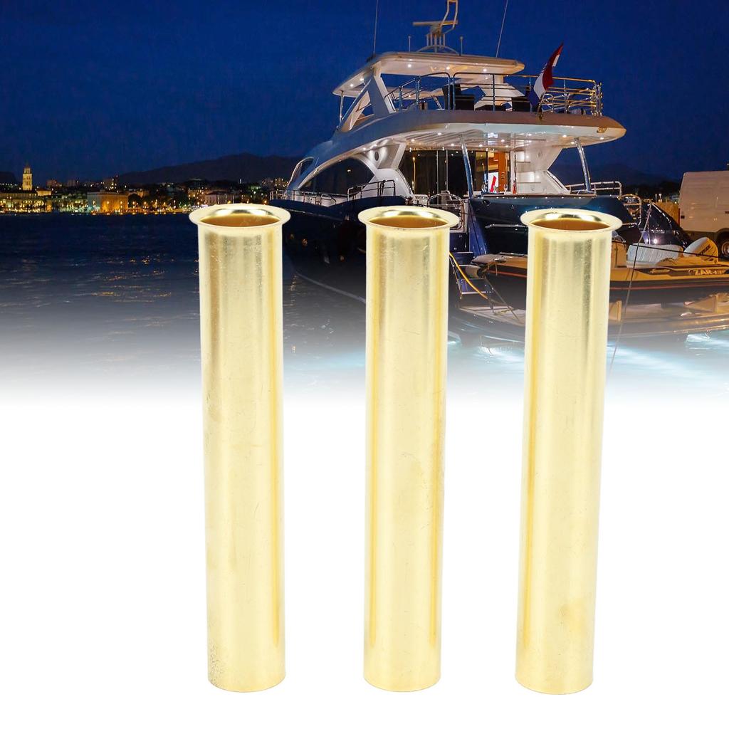 3pcs Brass Boat Drain Tube Plug for Boat Water Marine Transom Splashwell Livewell Installation