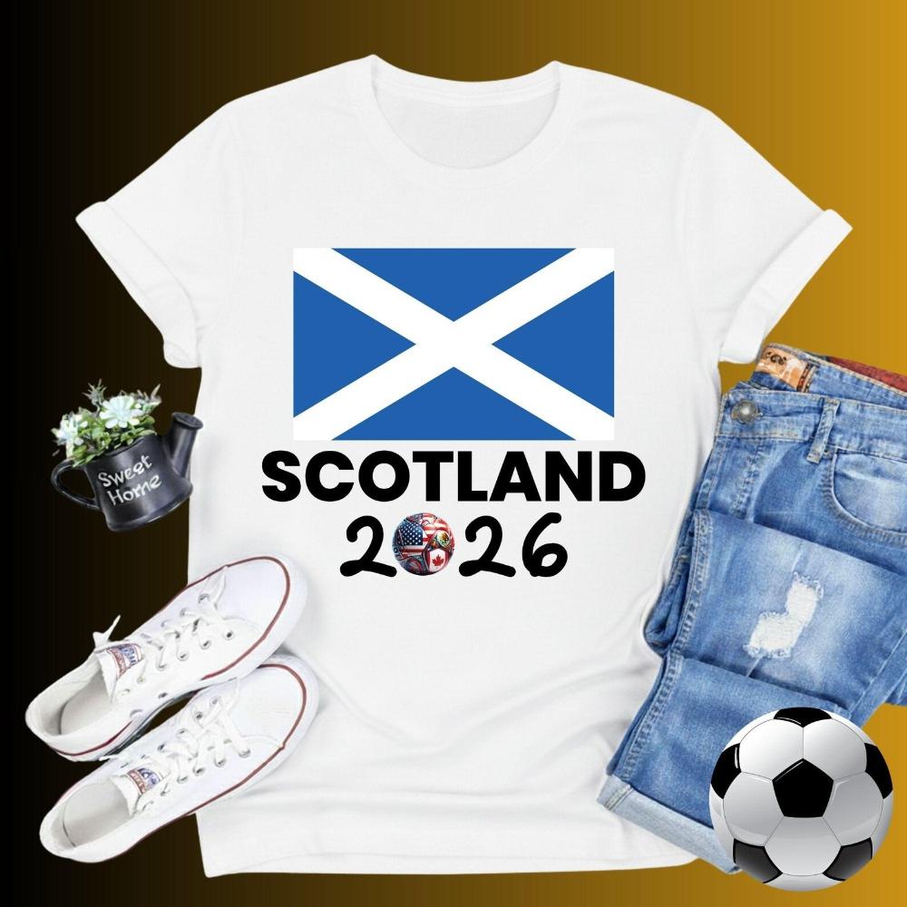 Scotland 2026 Sports Fan Tee Soccer Part Supplies Clothing Men Women Fashion Crewneck Cotton Tee Tops Patriotic Scotland Shirt