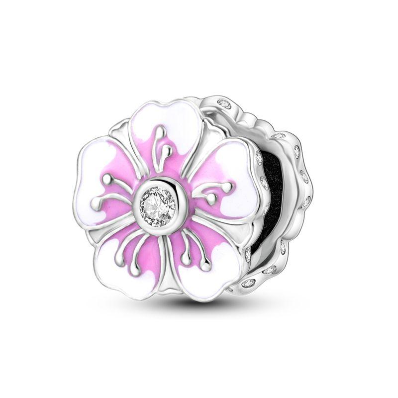 New Yellow Sunflowers Heart Rose Flower Charms 925 Sterling Silver Fits Original Bracelets Women Anniversary DIY Jewelry Charm