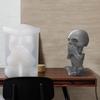 Flexible Resin Mold Skull Shape Ornament Molds Easy Releasing Silicone Texture for Epoxy Creative Table Decorations