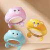 1pc Adjustable Soft TPE Bath Hat with Bear Ears - Cute Multicolor Bathing Cap, High Quality, Easy to Clean, Comfortable Ear Protection for Bath