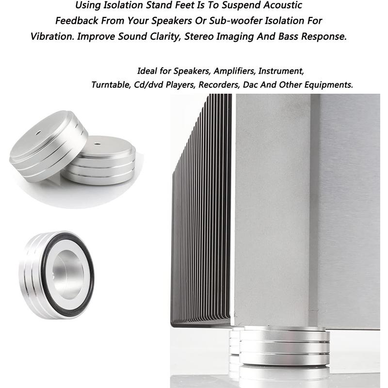 40*20mm Aluminum AMP Feet PC Chassis Speaker Cabinet Isolation Stand Base DAC Turntable Pad Cone Damper Shock Absorber Feet Pad