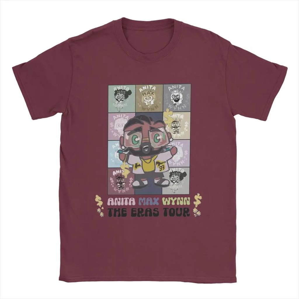 Anita Max Wynn The Eras Tour T-Shirt Herren Reine Baumwolle Freizeit T-Shirt Rundhals T-Shirt Kurzarm Tops Bedruckt