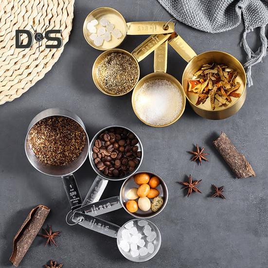 Food Grade 4Pcs/Set Measuring Spoons Rust Free Anti Scratch Bakers Chefs Multi Functional Measuring Scoops