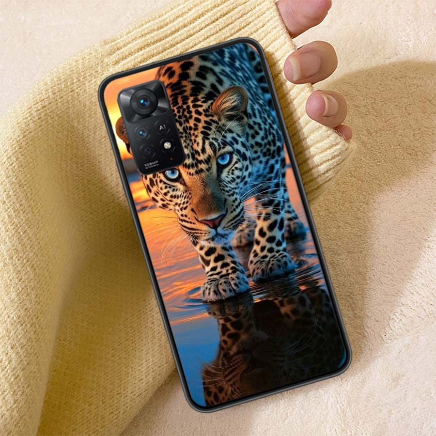 Majestic Leopard Phone Case For Redmi Note 13 14 15 Pro Plus 12 13C 12C 15C 9 10 10C 9T 9C 9A TPU Soft Cover Clear Cell Cases Sh