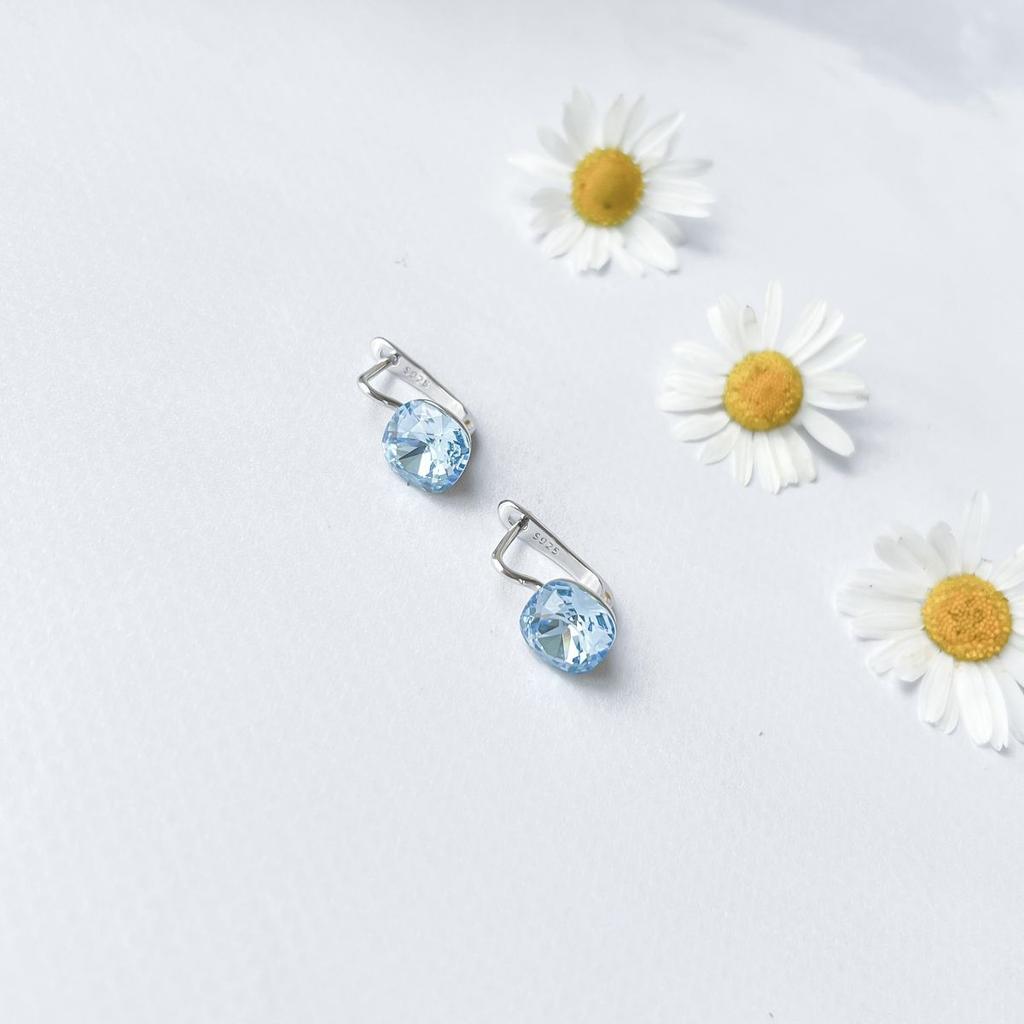 Срібні сережки з фіанітами (60001724)