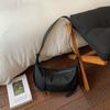 Minimalist Crossbody Bag for Women Soft Leather Shoulder Bag Zip Closure Trendy Hobo Style Handbag