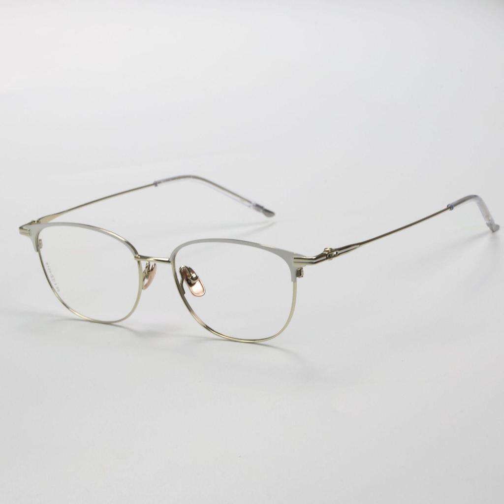 Women's Fashionable Pure Titanium Myopia Glasses Frame, Thin Eyebrow Design - Fits Prescription Lenses, Style 8125