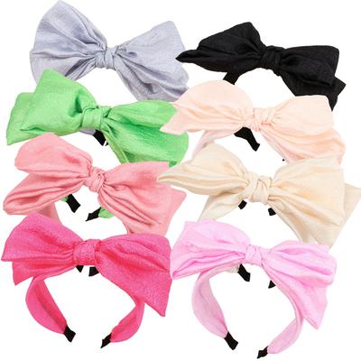 Fashion Women Headbands Large 7.8inch Fabric Hair Bows with Headbands Fabric Hairband Hairhoops Women Girls Hair Accessiories