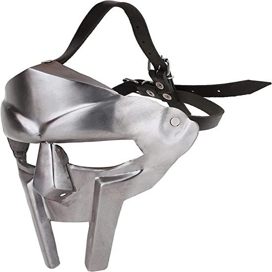 Roman Gladiator Mask Mad Villain Viking Steel Silver Armor Replica Medieval