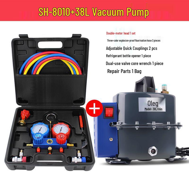 Dual-Use Automotive A/C Vacuum Pump for Evacuation, Pressurization & Leak Detection