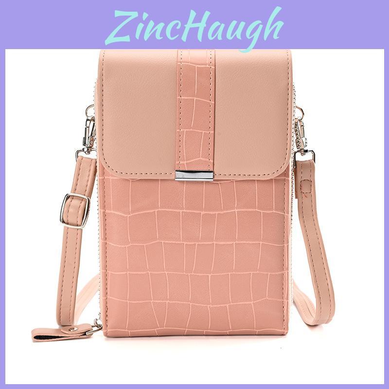 New 2023 Women's Crocodile Pattern Belt Buckle Cover Bag Multi-functional Mini Phone Bag Pu Leather Material