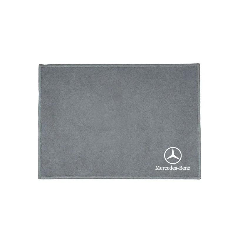 CEJ1 2025 Hot For Benz 1Pcs Suede Car Wash Towel Microfiber Cleaning Rag Cloth For Mercedes Benz AMG W206 W204 W205 W212 W213 W221 W2