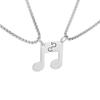 New Fashionable Beating Note Puzzle Couple Necklace Men and Women Couple Titanium Steel Necklace